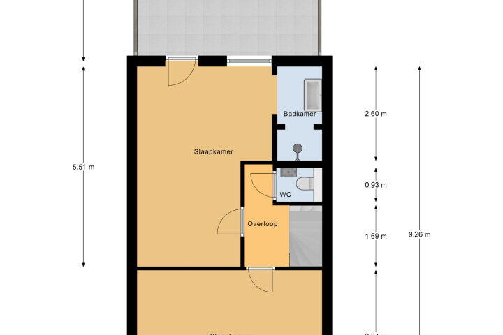 Plattegrond – Kasteelstraat 17, Vlissingen