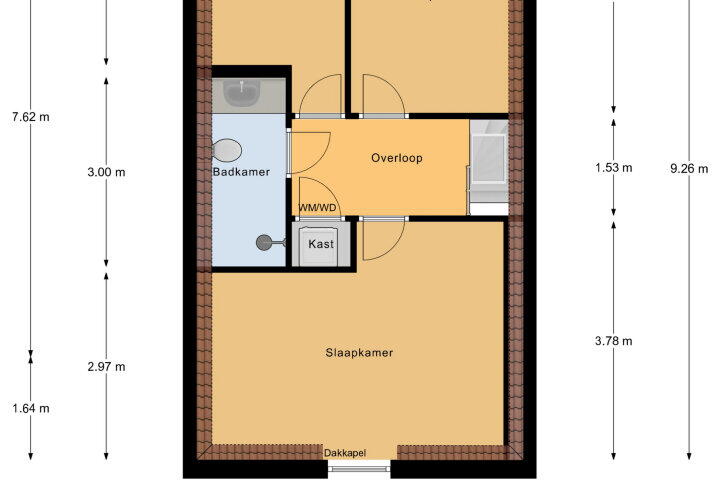 Plattegrond – Kasteelstraat 17, Vlissingen