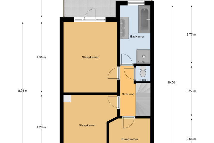 Plattegrond – Kasteelstraat 190, Vlissingen