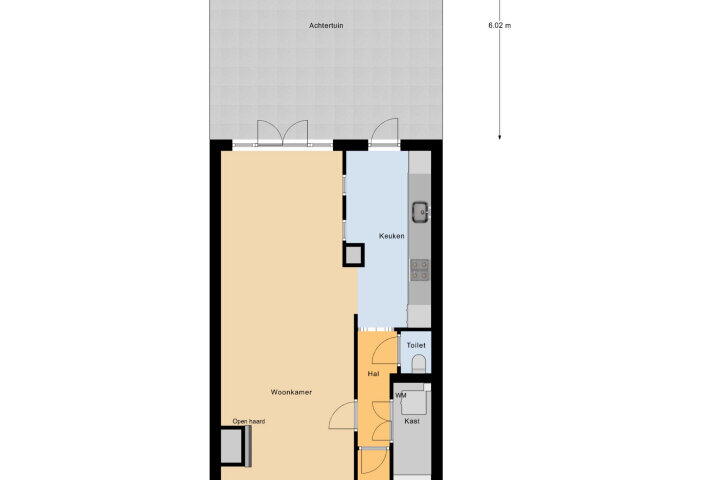Plattegrond – Kasteelstraat 190, Vlissingen