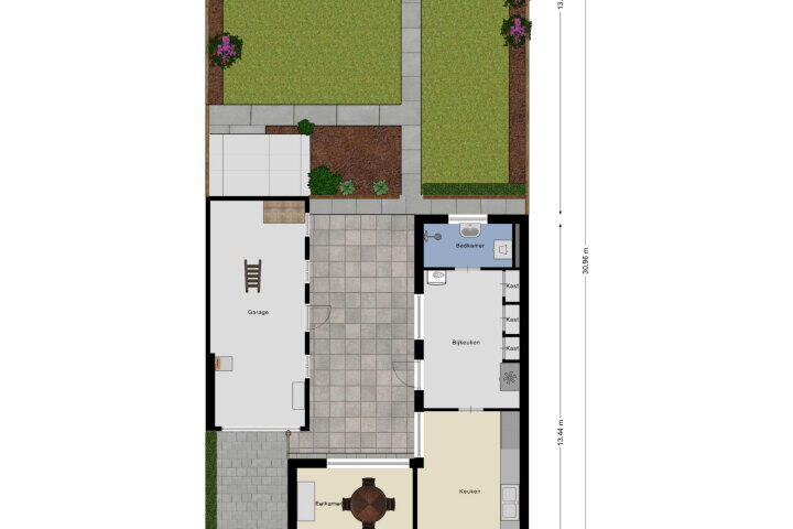 Plattegrond – Kasteelstraat 33, Wouw