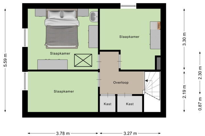 Plattegrond – Kasteelstraat 33, Wouw