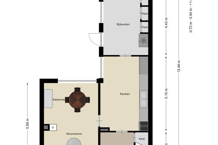 Plattegrond – Kasteelstraat 33, Wouw