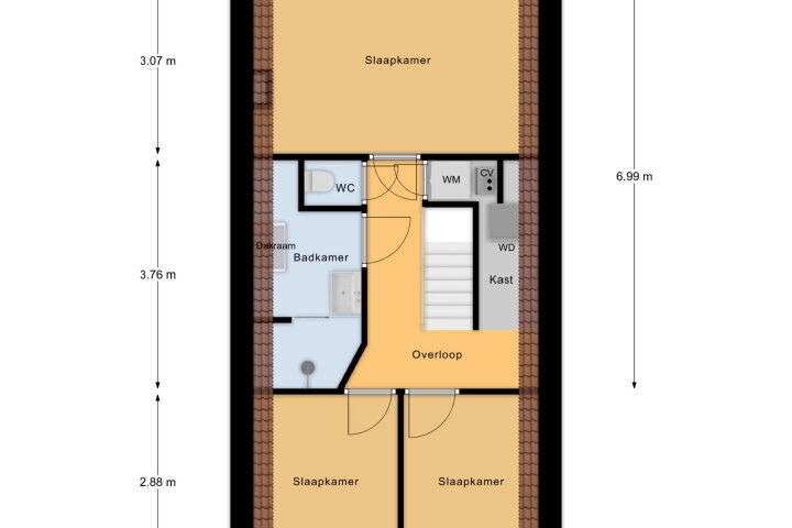 Plattegrond – Kasteelstraat 45, Vlissingen