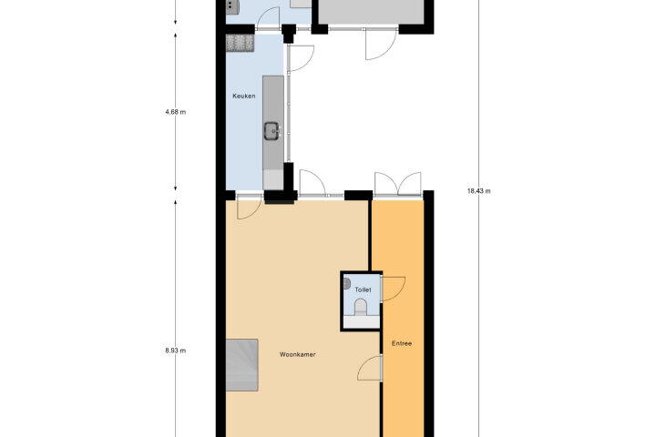 Plattegrond – Kasteelstraat 51, Vlissingen