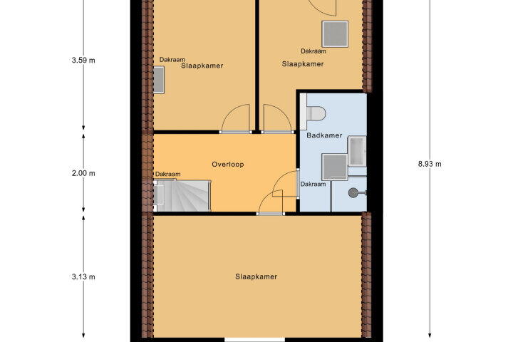 Plattegrond – Kasteelstraat 51, Vlissingen
