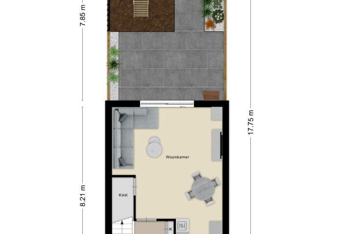 Plattegrond – Kees Dekkershof 11, Roosendaal