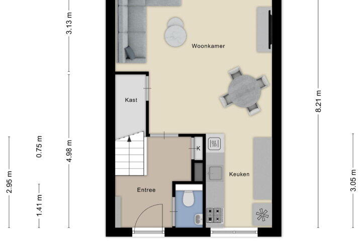 Plattegrond – Kees Dekkershof 11, Roosendaal