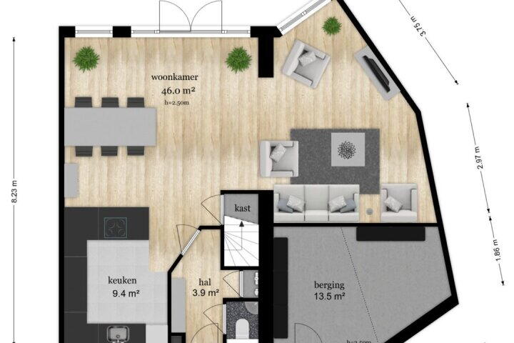 Plattegrond – Kempenaar 60, Wijk bij Duurstede