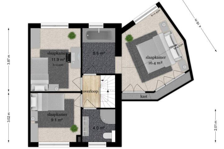 Plattegrond – Kempenaar 60, Wijk bij Duurstede