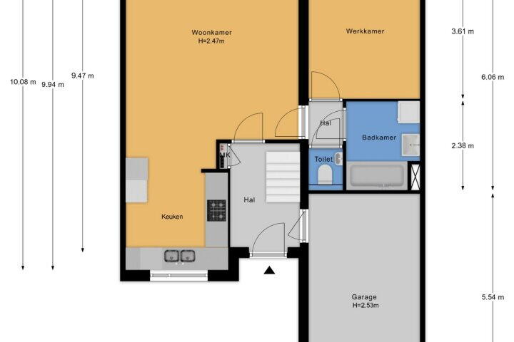 Plattegrond – Kennedydreef 122, Ede