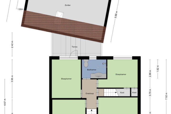 Plattegrond – Kennedysingel 43, Winssen