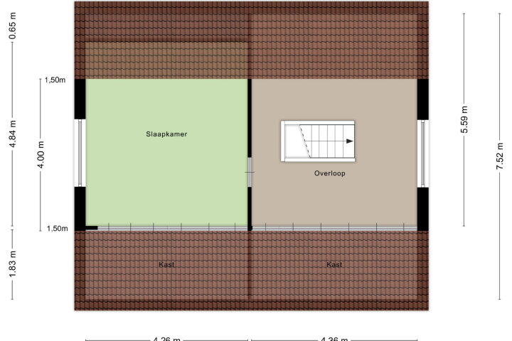 Plattegrond – Kennedysingel 43, Winssen