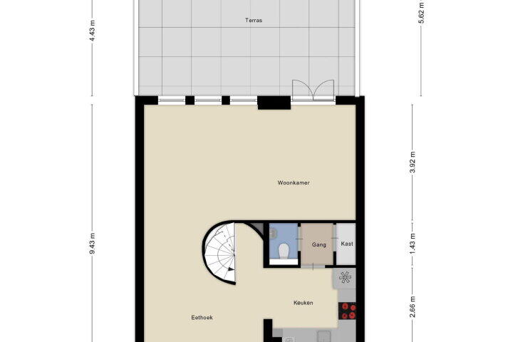 Plattegrond – Kennemerland 76, Lelystad