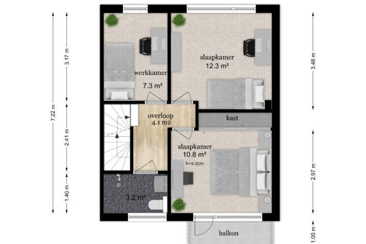 Plattegrond – Kerkeland 3, Langbroek