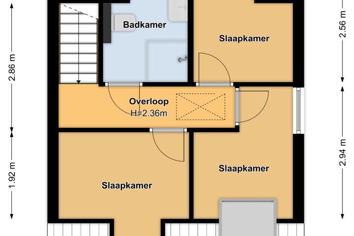 Plattegrond – Kerklaan 19, Hilversum