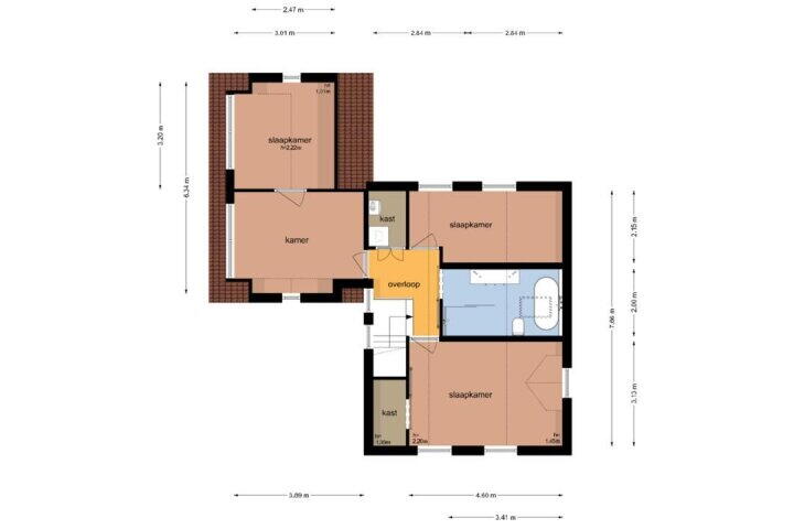 Plattegrond – Kerklaan 5, Marum