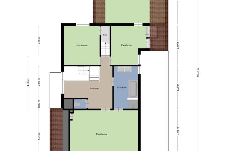 Plattegrond – Kerklaantje 1, Nederasselt