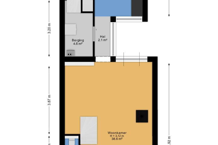 Plattegrond – Kerkstraat 17, Monnickendam