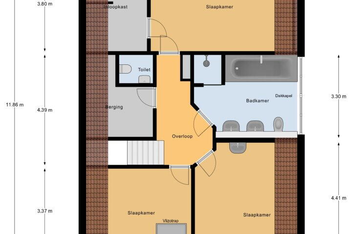 Plattegrond – Kerkstraat 18, Rucphen