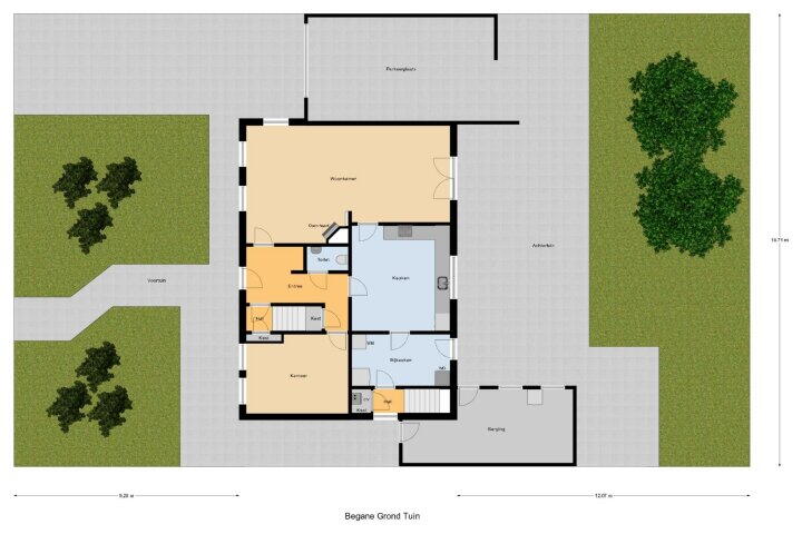 Plattegrond – Kerkstraat 18, Rucphen