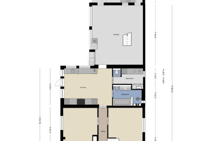 Plattegrond – Kerkstraat 3, Maasbommel