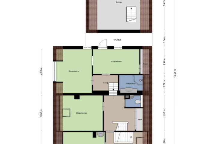 Plattegrond – Kerkstraat 3, Maasbommel