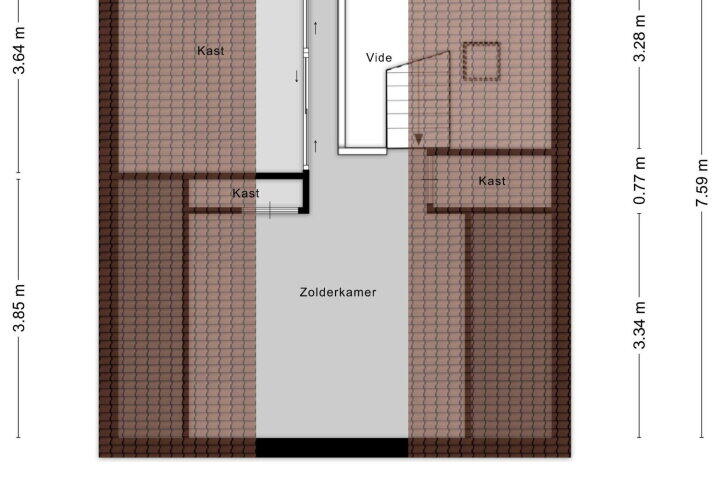 Plattegrond – Kerkstraat 3, Maasbommel