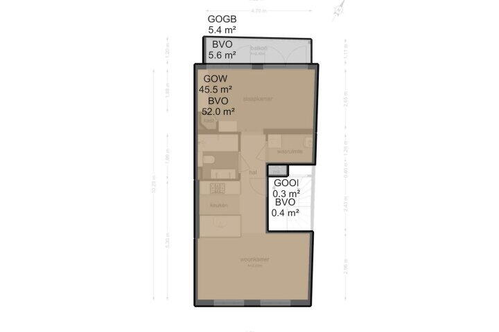 Plattegrond – Kerkstraat 377 B, Amsterdam