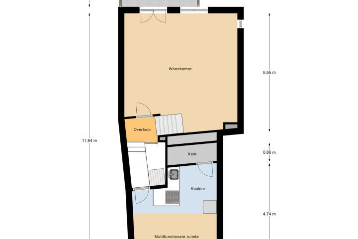Plattegrond – Kerkstraat 8, Vlissingen