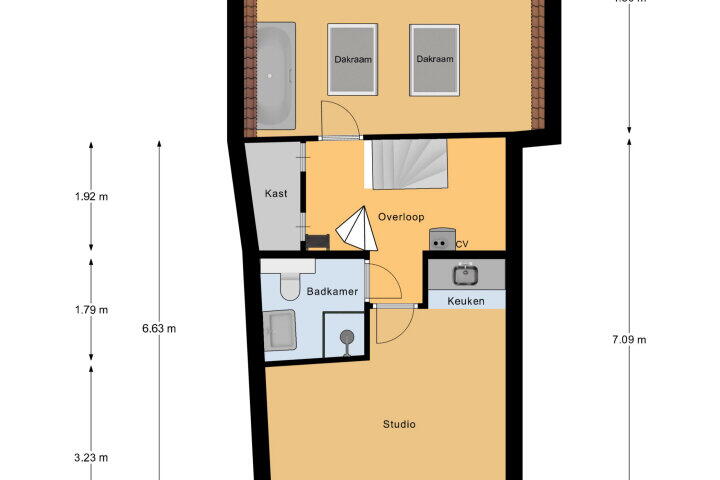 Plattegrond – Kerkstraat 8, Vlissingen