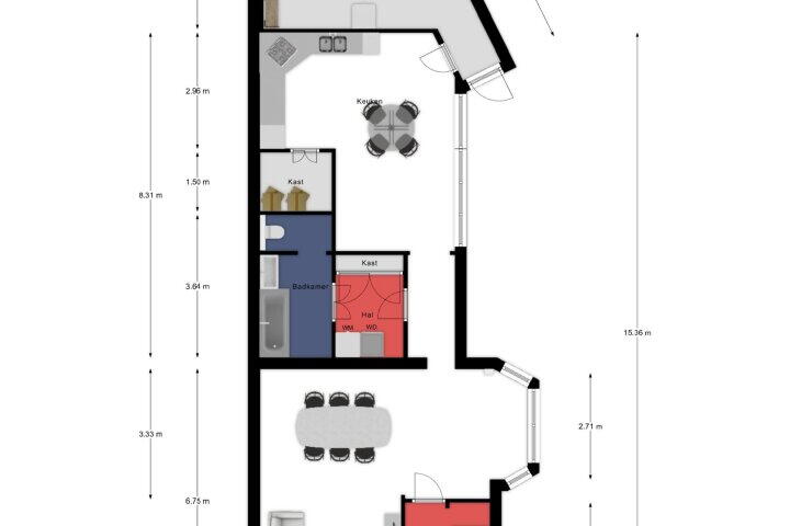 Plattegrond – Kerkveld 4, Meijel