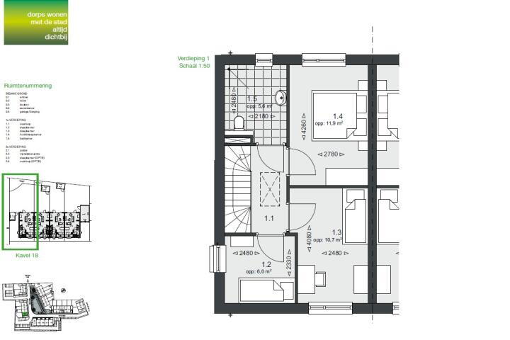 Plattegrond – Kerkweide 23, Liempde
