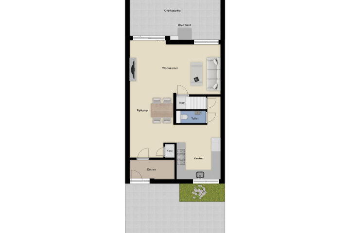 Plattegrond – Kersenbongerd 18, Huissen