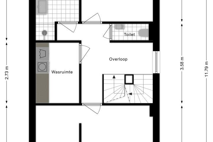 Plattegrond – Kettingsteek 13, Almere