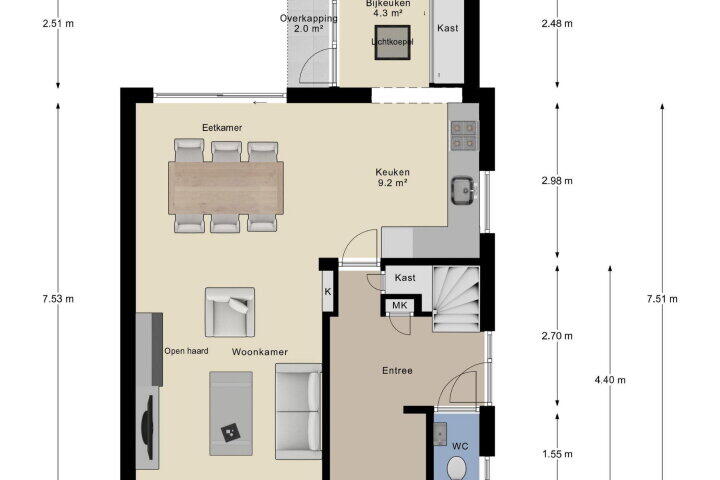Plattegrond – Kievitstraat 11, Velp