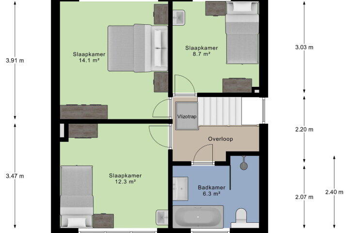 Plattegrond – Kievitstraat 11, Velp