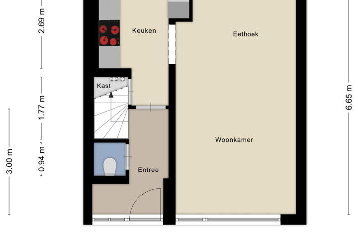 Plattegrond – Kievitstraat 5, Wijchen