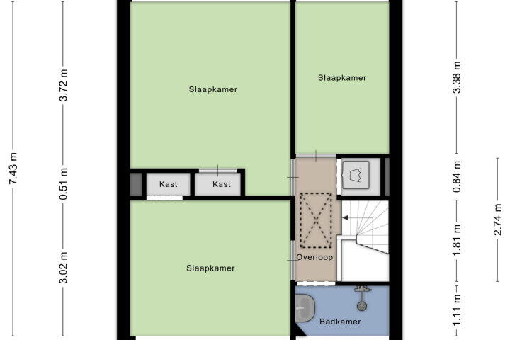 Plattegrond – Kijsveld 14, Breda