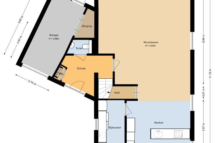 Plattegrond – Kikkerbeetstraat 2, Heerhugowaard