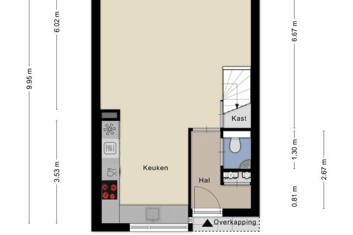 Plattegrond – Kimwierde 212, Almere