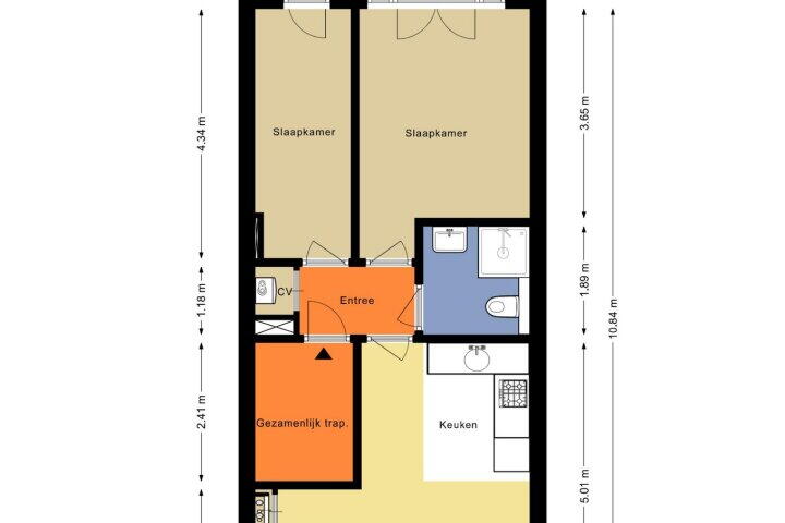 Plattegrond – Kinkerstraat 374 4, Amsterdam