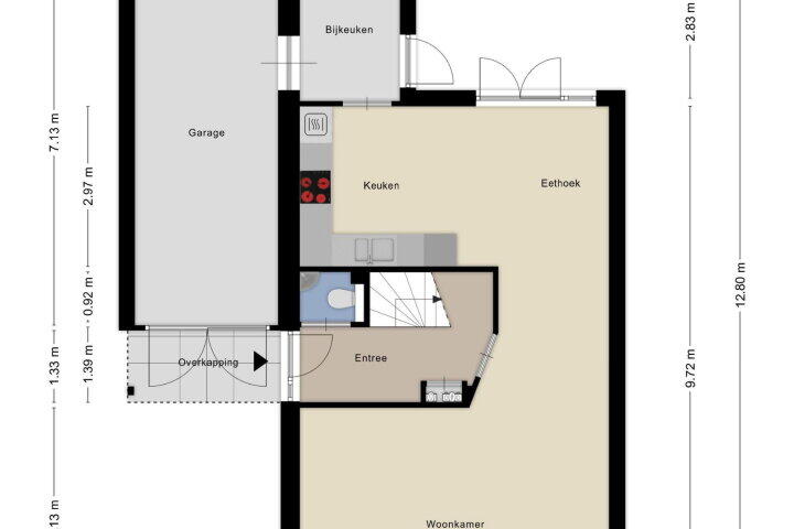 Plattegrond – Klaphek 11 A, Huissen