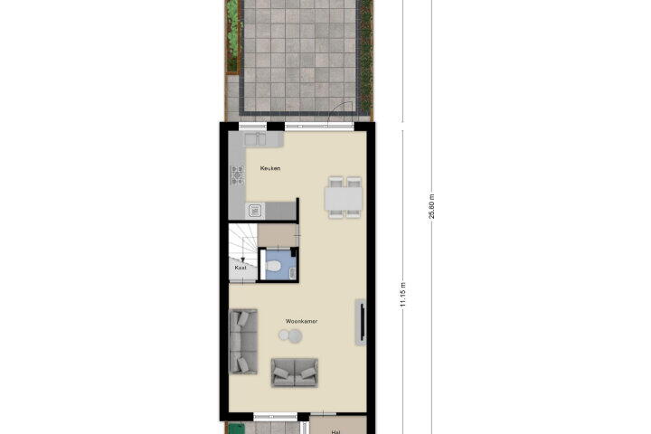 Plattegrond – Klaproosberg 43, Roosendaal