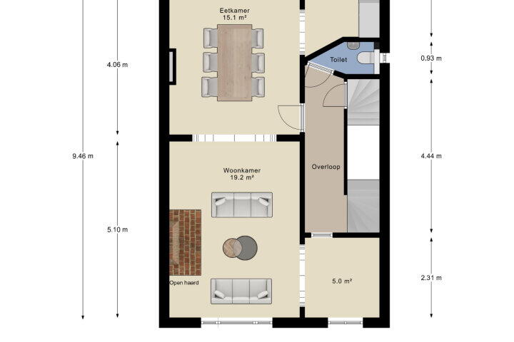 Plattegrond – Klarenbeekstraat 107, Arnhem