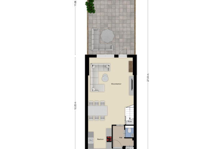 Plattegrond – Klaverberg 52, Roosendaal