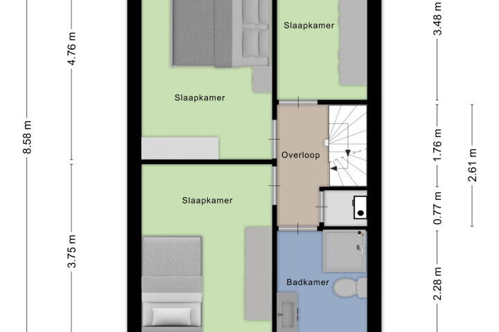 Plattegrond – Klaverberg 52, Roosendaal