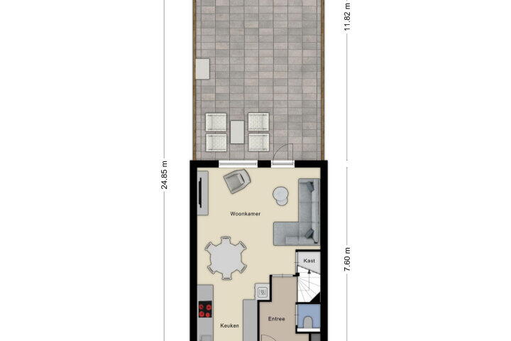 Plattegrond – Klaverberg 8, Roosendaal
