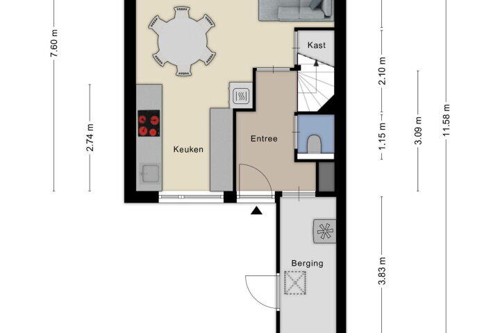 Plattegrond – Klaverberg 8, Roosendaal