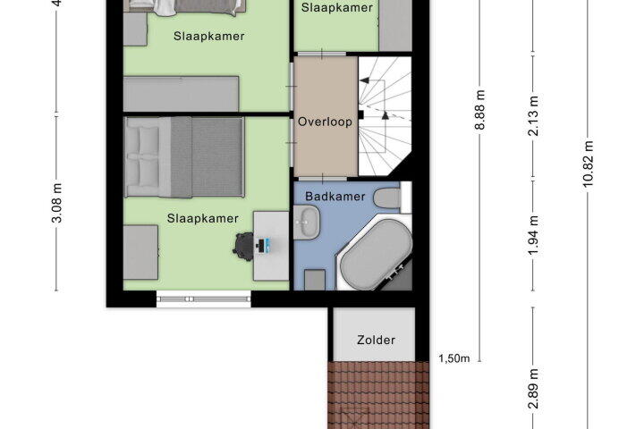 Plattegrond – Klaverberg 8, Roosendaal